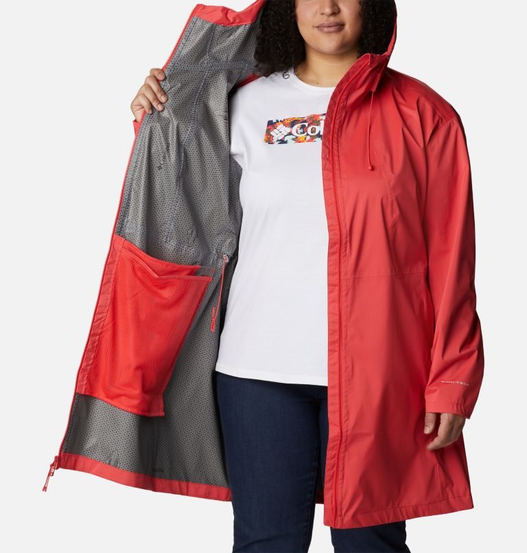 Women's Columbia Weekend Adventure Long Shell Jackets Red | Plus Size CA-HL053